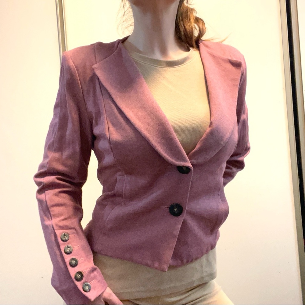 CAbi Dusty Rose Single-Breasted Blazer